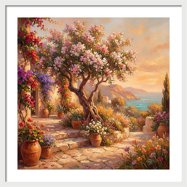 Blossoming Mediterranean Serenity