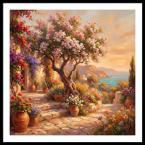 Blossoming Mediterranean Serenity