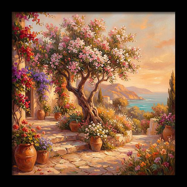 Blossoming Mediterranean Serenity