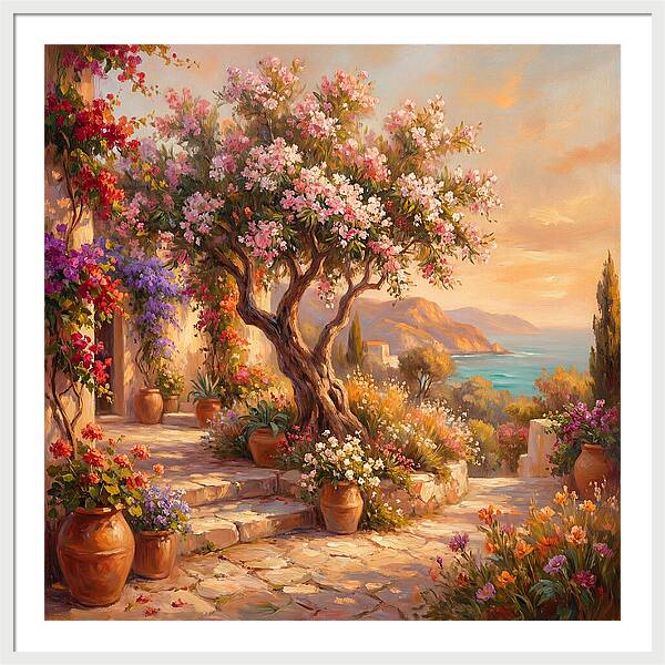 Blossoming Mediterranean Serenity