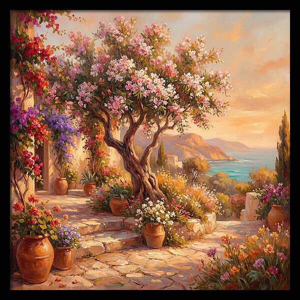 Blossoming Mediterranean Serenity