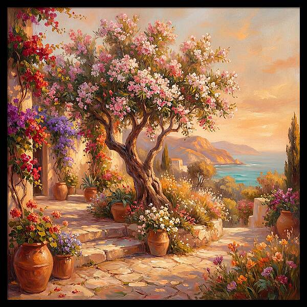 Blossoming Mediterranean Serenity