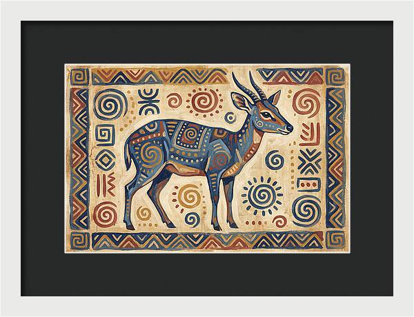Blue Duiker Folk Art