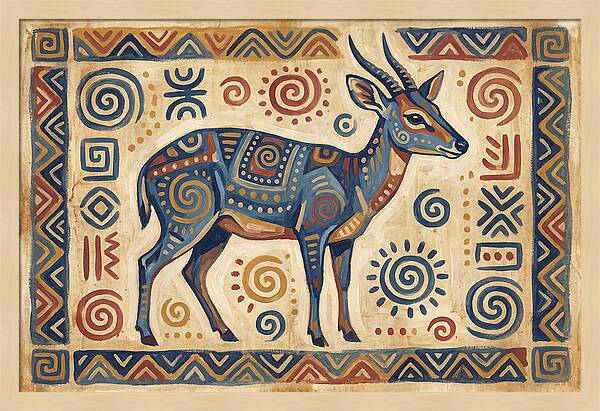 Blue Duiker Folk Art