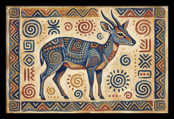 Blue Duiker Folk Art
