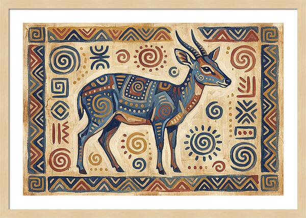 Blue Duiker Folk Art