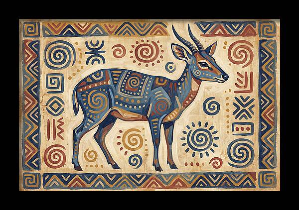 Blue Duiker Folk Art
