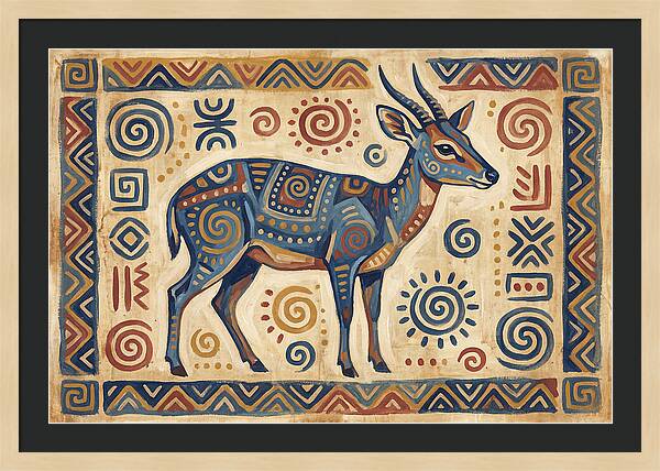 Blue Duiker Folk Art