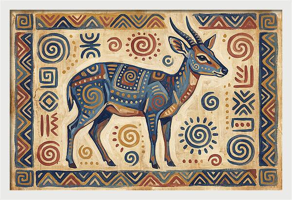 Blue Duiker Folk Art