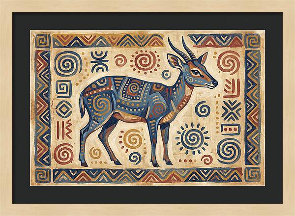 Blue Duiker Folk Art