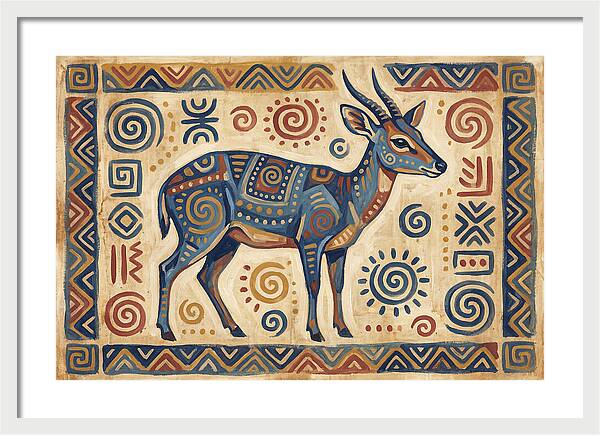 Blue Duiker Folk Art