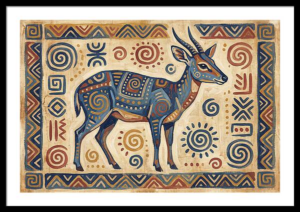 Blue Duiker Folk Art