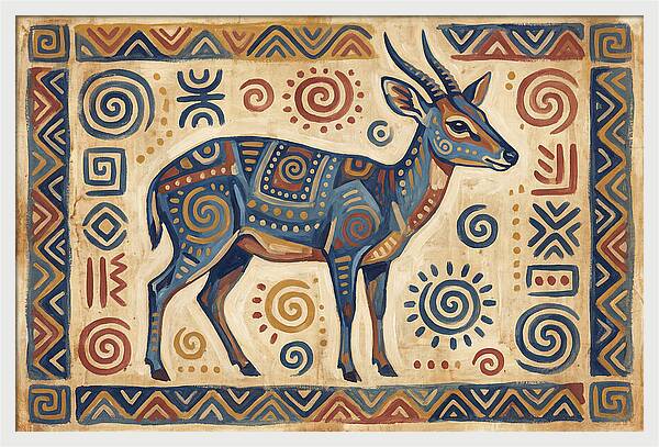 Blue Duiker Folk Art