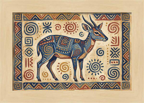 Blue Duiker Folk Art