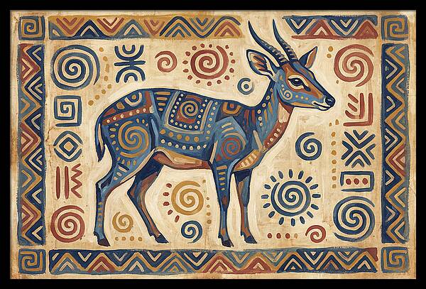 Blue Duiker Folk Art