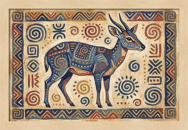 Blue Duiker Folk Art