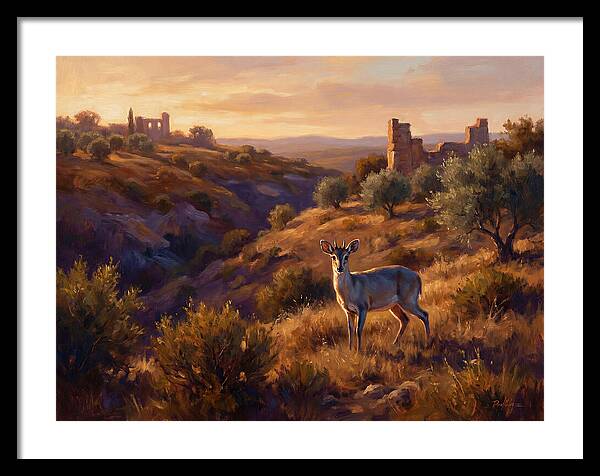 Blue Duiker In Mediterranean Landscape