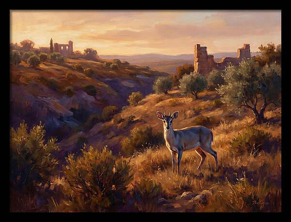 Blue Duiker In Mediterranean Landscape