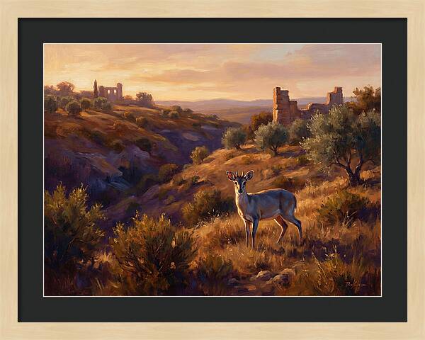 Blue Duiker In Mediterranean Landscape