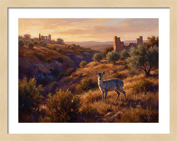 Blue Duiker In Mediterranean Landscape