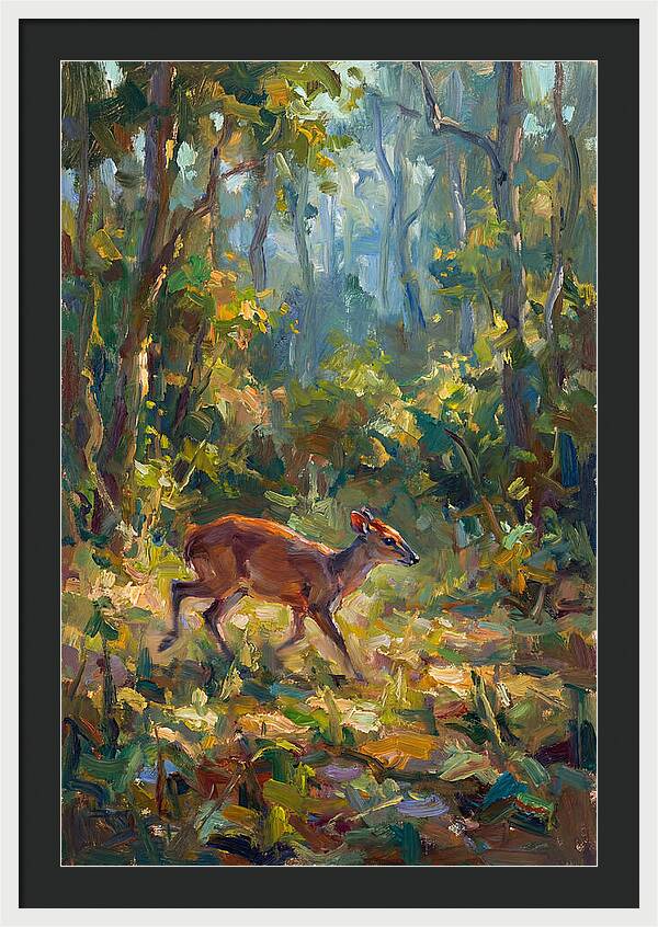 Blue Duiker In The Forest