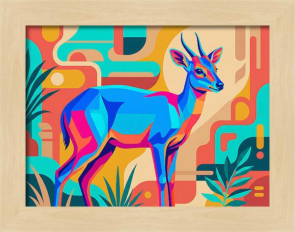 Blue Duiker In Vibrant Colors