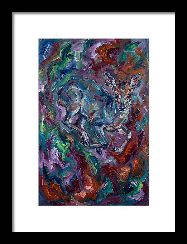 Blue Duiker In Vibrant Swirls