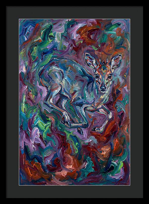 Blue Duiker In Vibrant Swirls