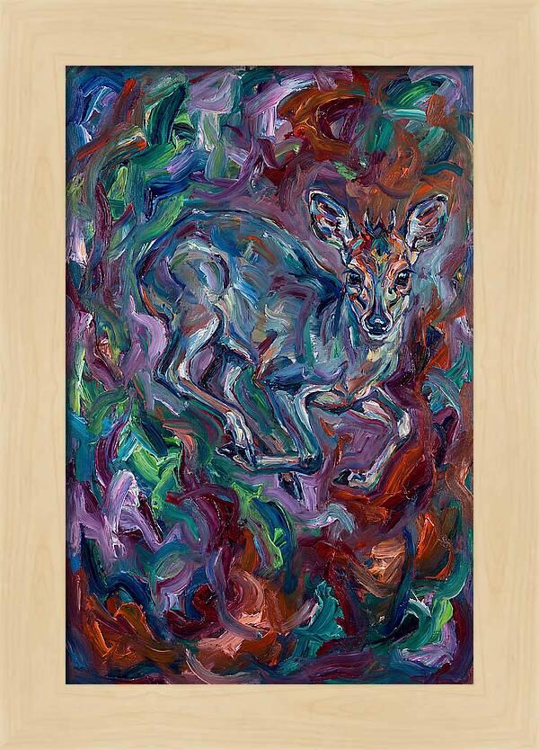 Blue Duiker In Vibrant Swirls