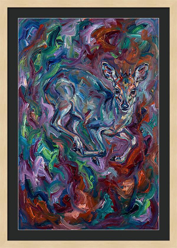 Blue Duiker In Vibrant Swirls