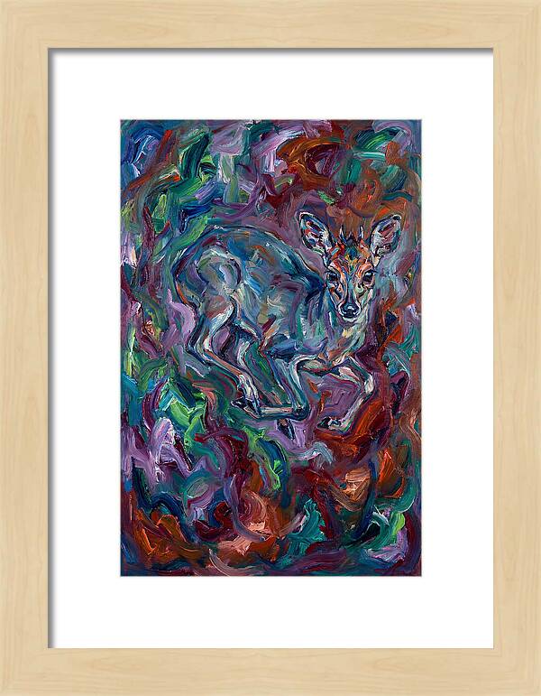 Blue Duiker In Vibrant Swirls
