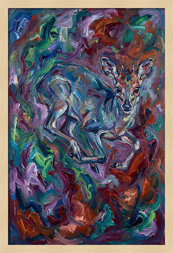 Blue Duiker In Vibrant Swirls