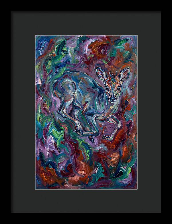Blue Duiker In Vibrant Swirls