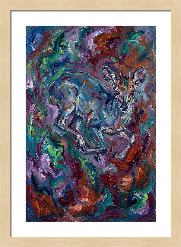 Blue Duiker In Vibrant Swirls
