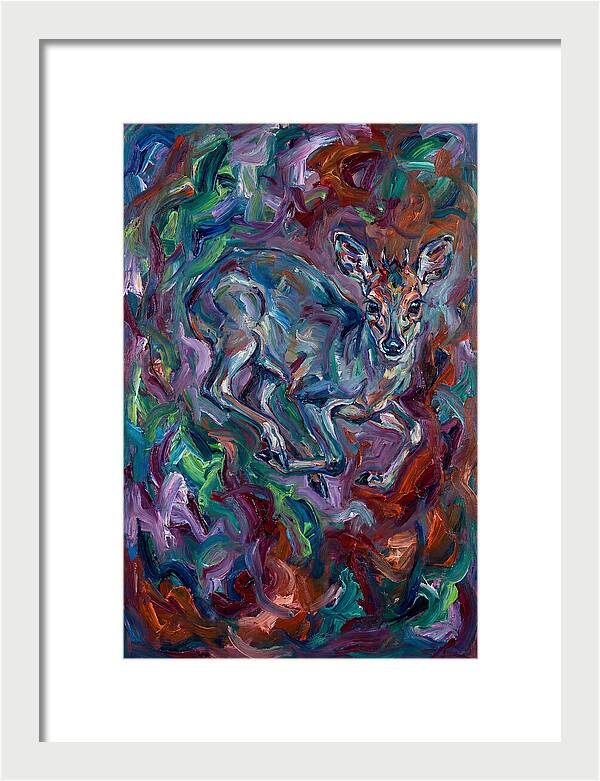 Blue Duiker In Vibrant Swirls