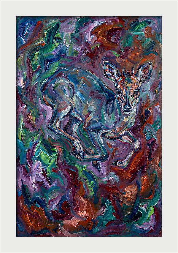 Blue Duiker In Vibrant Swirls
