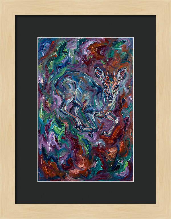 Blue Duiker In Vibrant Swirls