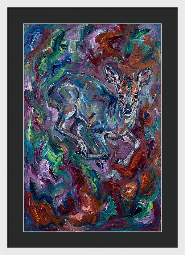 Blue Duiker In Vibrant Swirls
