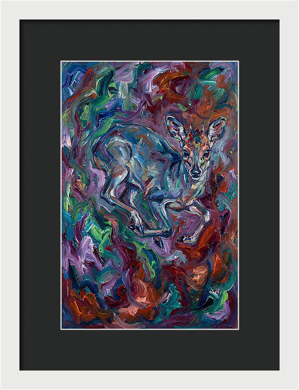 Blue Duiker In Vibrant Swirls
