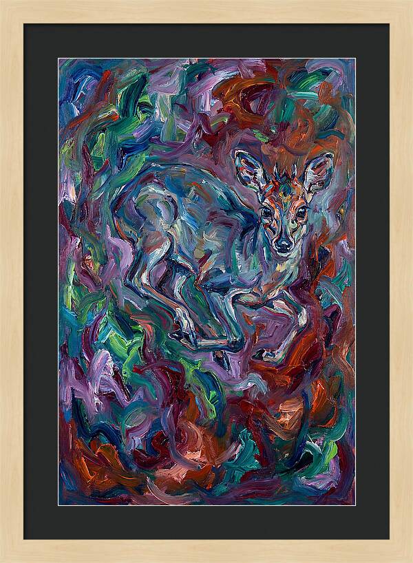 Blue Duiker In Vibrant Swirls