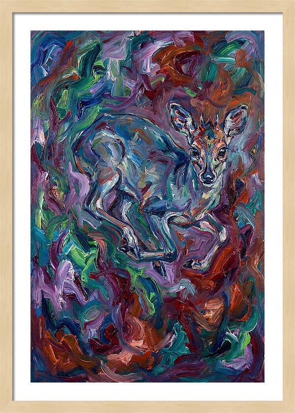 Blue Duiker In Vibrant Swirls