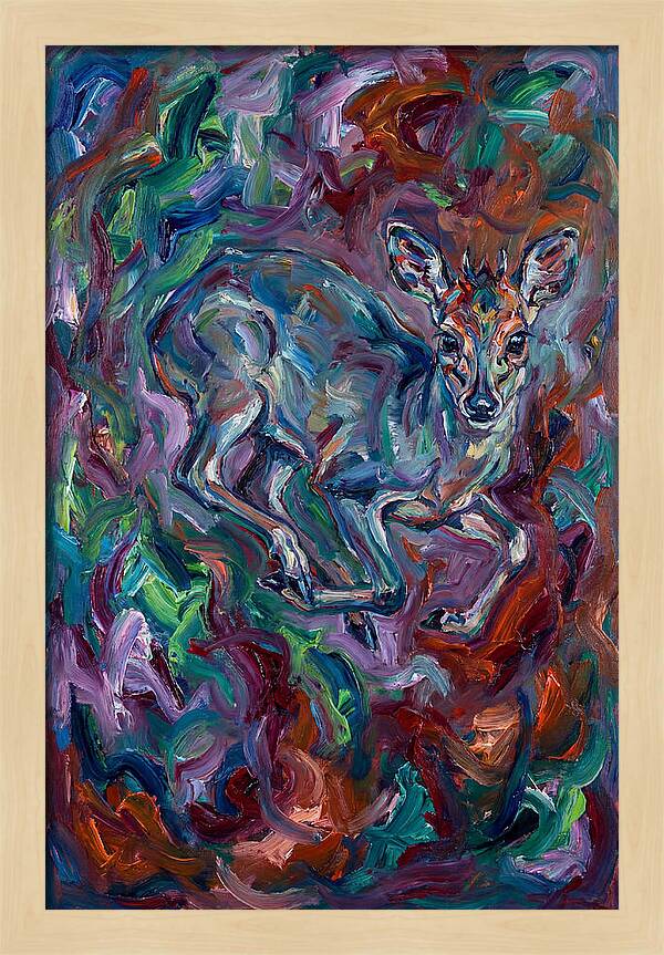 Blue Duiker In Vibrant Swirls