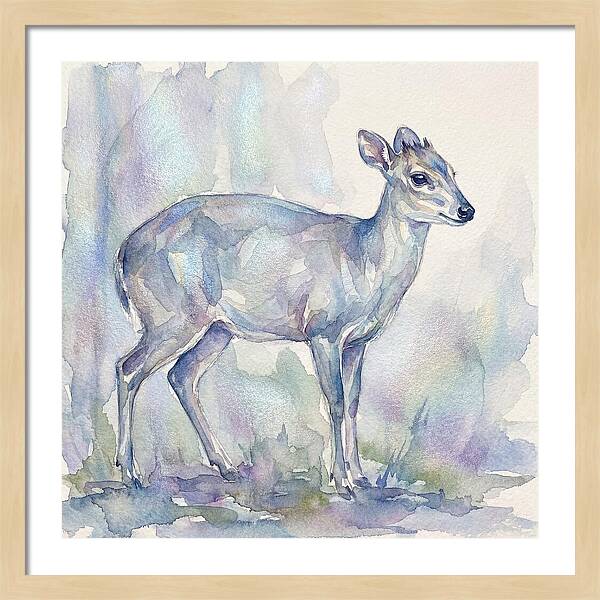 Blue Duiker In Watercolor