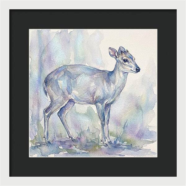 Blue Duiker In Watercolor