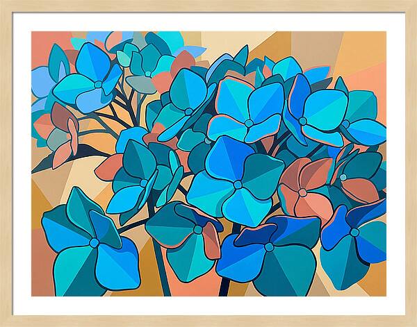 Blue Hydrangea Bloom
