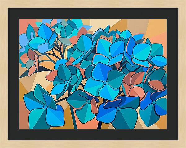 Blue Hydrangea Bloom