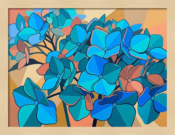 Blue Hydrangea Bloom