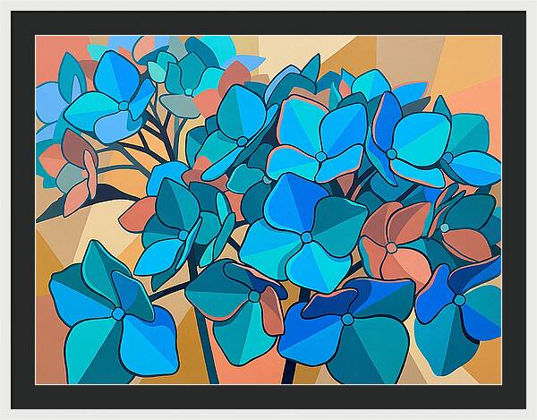 Blue Hydrangea Bloom