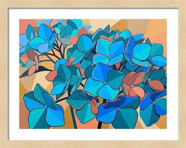 Blue Hydrangea Bloom