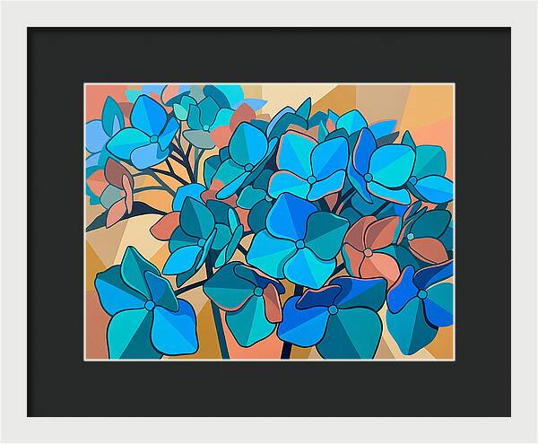 Blue Hydrangea Bloom
